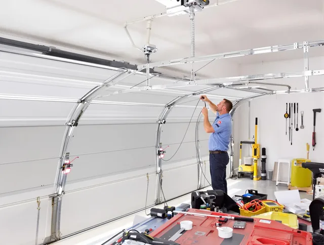 Garage door cable repair service by Seymour Garage Door Repair in Seymour