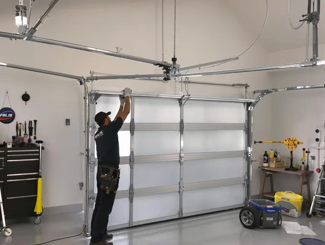 Seymour Garage Door Repair certified team performing precision garage door installation in Seymour