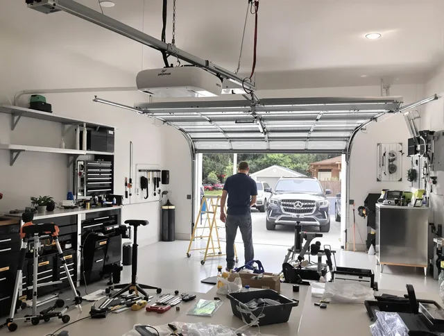 Garage door opener installation by Seymour Garage Door Repair in Seymour