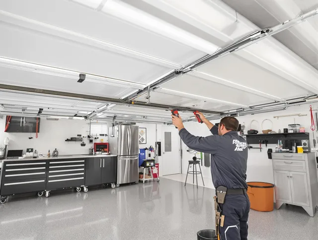Overhead garage door repair service by Seymour Garage Door Repair in Seymour