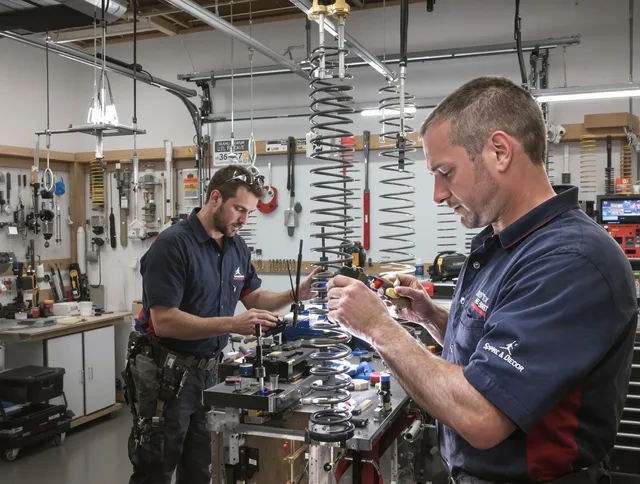 Garage door spring repair service by Seymour Garage Door Repair in Seymour